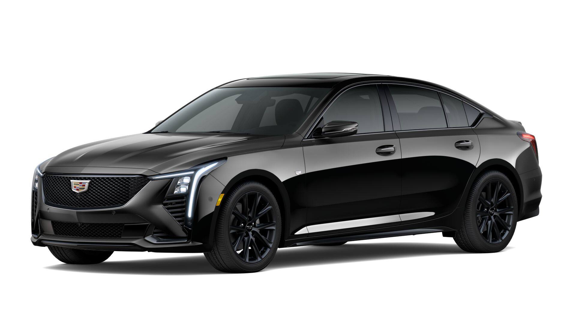 2026 Cadillac CT5 Sport in Black Raven — front three-quarter view