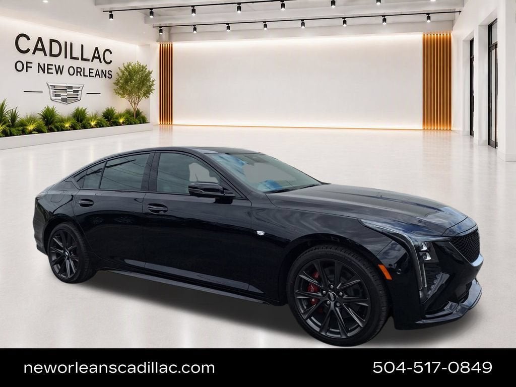 2026 Cadillac CT5 Sport in Black Raven — front three-quarter view