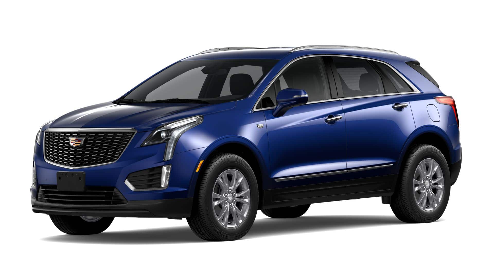2026 Cadillac XT5 Luxury in Opulent Blue Metallic — front three-quarter view