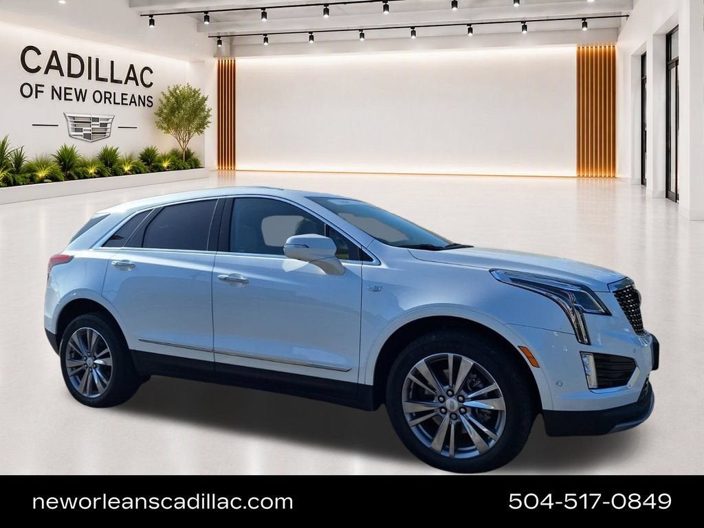 2023 Cadillac XT5 Premium Luxury in Crystal White Tricoat — front three-quarter view