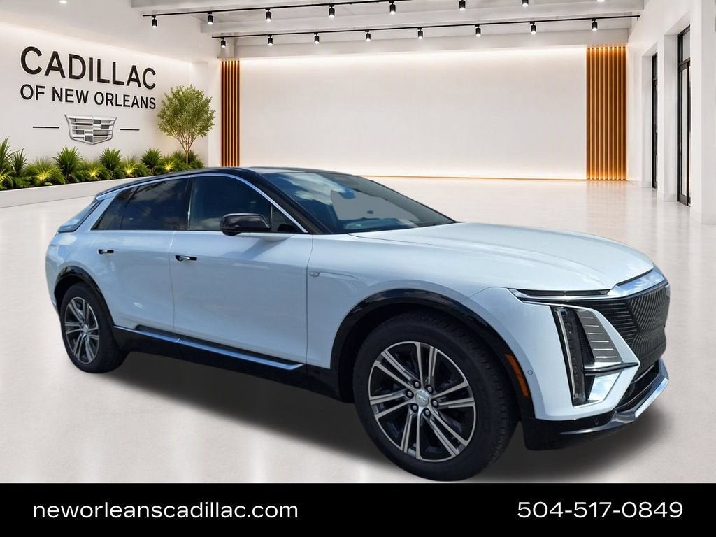 2026 Cadillac LYRIQ Luxury in Vibrant White Tricoat — front three-quarter view